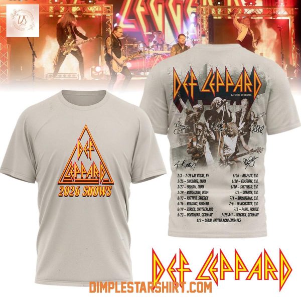 Def Leppard 2026 Show Hoodie T Shirt