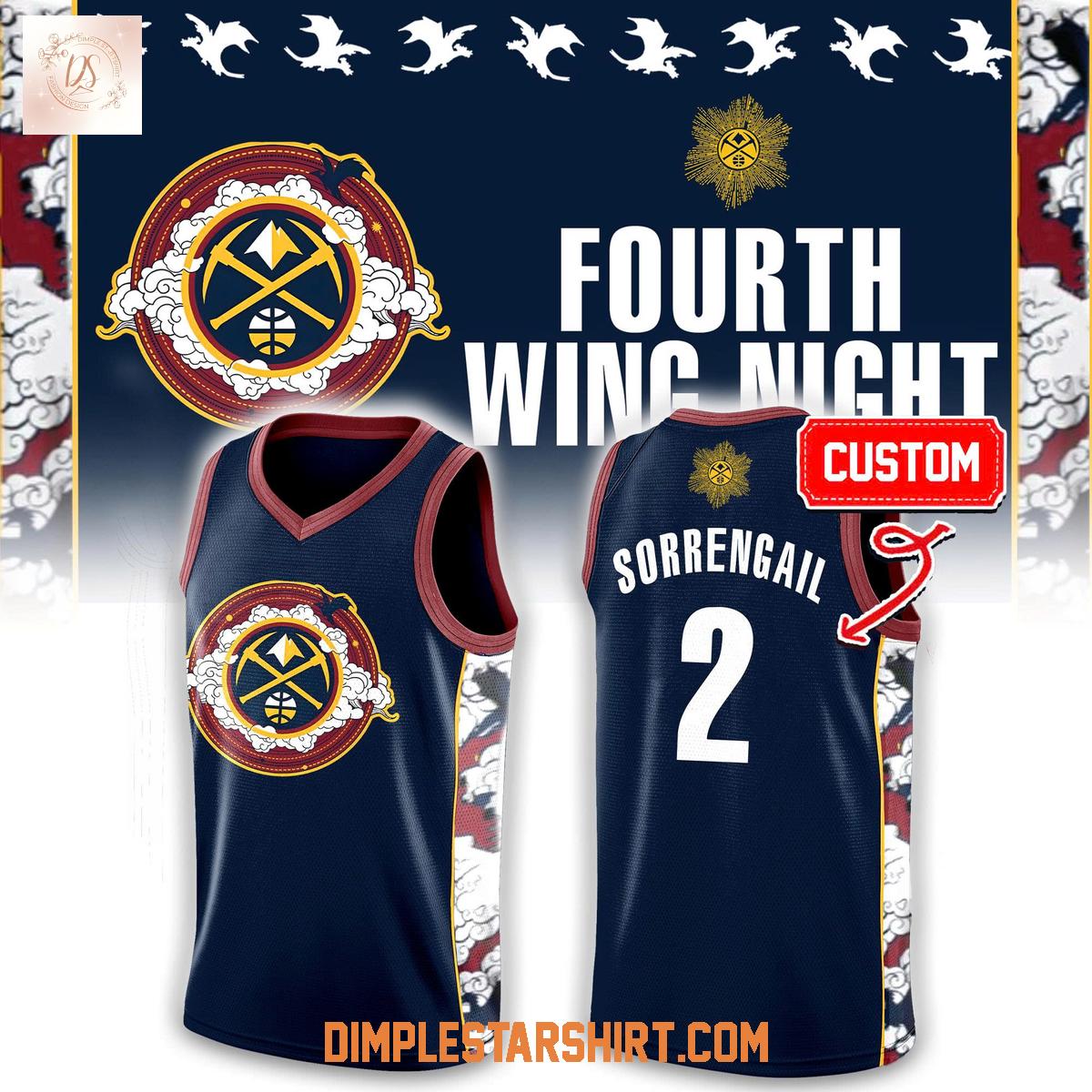 Denver Nuggets Fourth Wing Night Basketball Jersey Denver Nuggets Fourth Wing Night Basketball Jersey