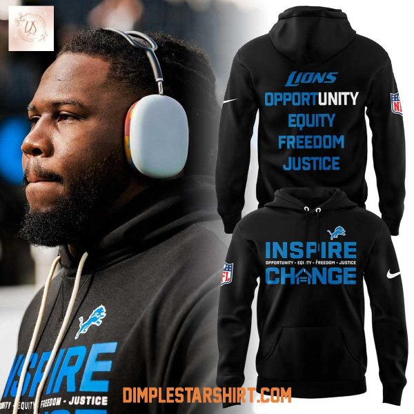 Detroit Lions Inspire Change Opportunity Equity Freedom Justice Hoodie Shirt
