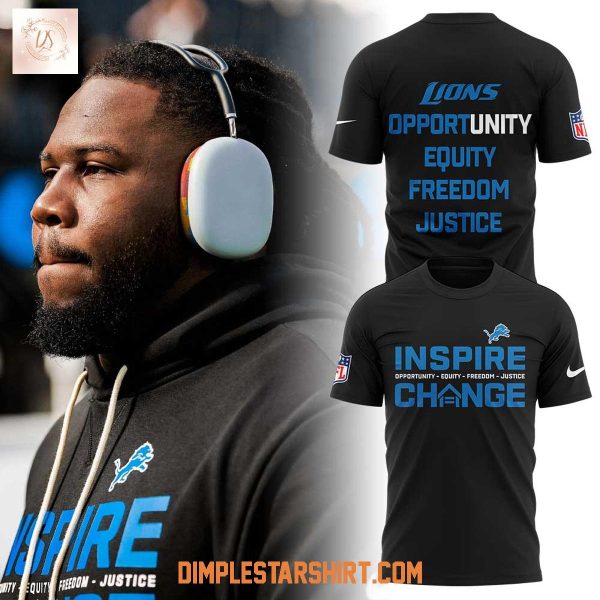 Detroit Lions Inspire Change Opportunity Equity Freedom Justice Hoodie Shirt