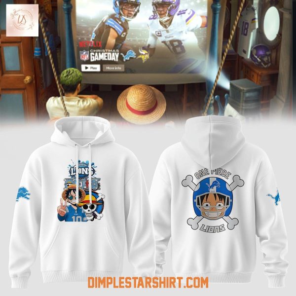 Detroit Lions x One Piece Roar Of The Straw Hat Hoodie T Shirt