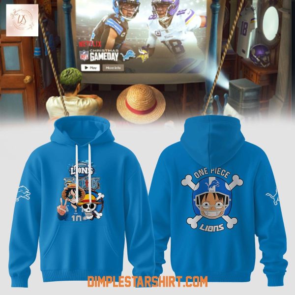 Detroit Lions x One Piece Roar Of The Straw Hat Hoodie T Shirt