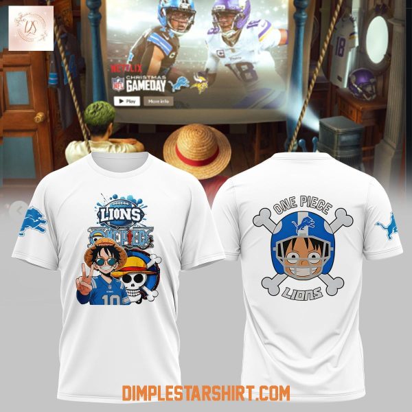 Detroit Lions x One Piece Roar Of The Straw Hat Hoodie T Shirt