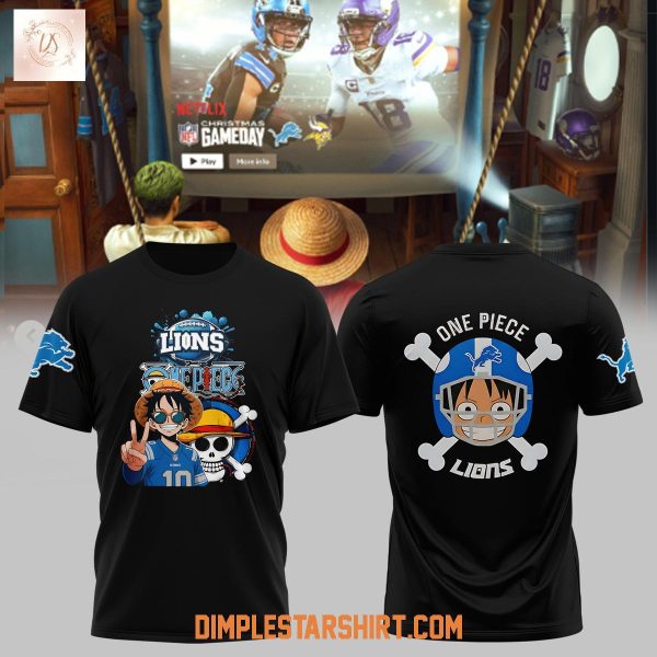 Detroit Lions x One Piece Roar Of The Straw Hat Hoodie T Shirt