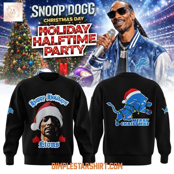 Detroit Lions x Snoop Doggs Holiday Halftime Party Hoodie T Shirt