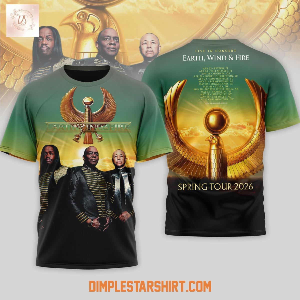 Earth Wind & Fire Spring Tour 2026 Shirt Earth Wind & Fire Spring Tour 2026 Shirt