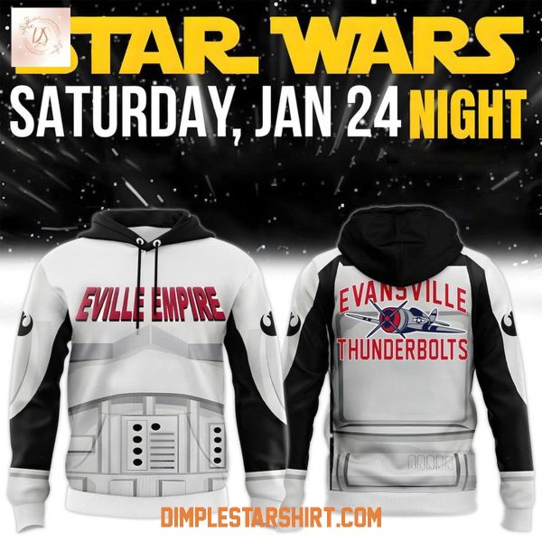 Evansville Thunderbolts 2026 Star Wars Night Hoodie T-Shirt