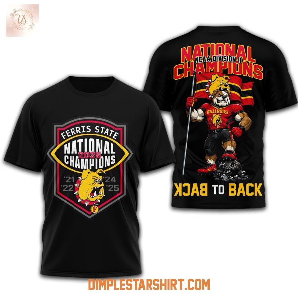 Ferris State Bulldogs NCAA Division II Champions T Shirt