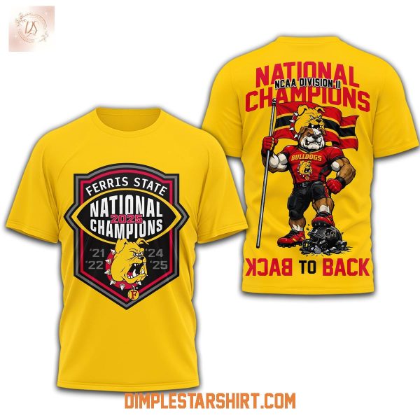 Ferris State Bulldogs NCAA Division II Champions T Shirt