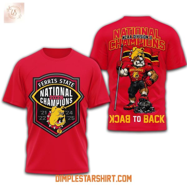 Ferris State Bulldogs NCAA Division II Champions T Shirt