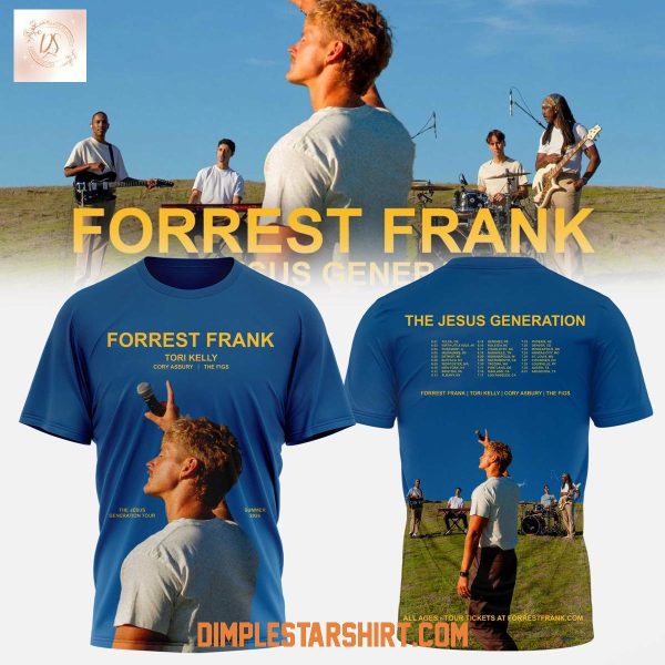 Forrest Frank The Jesus Generation Tour Blue Hoodie Shirt