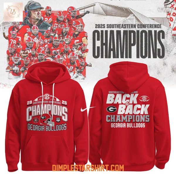Geogria Bulldogs Back To Back SEC Champions Hoodie Shirt