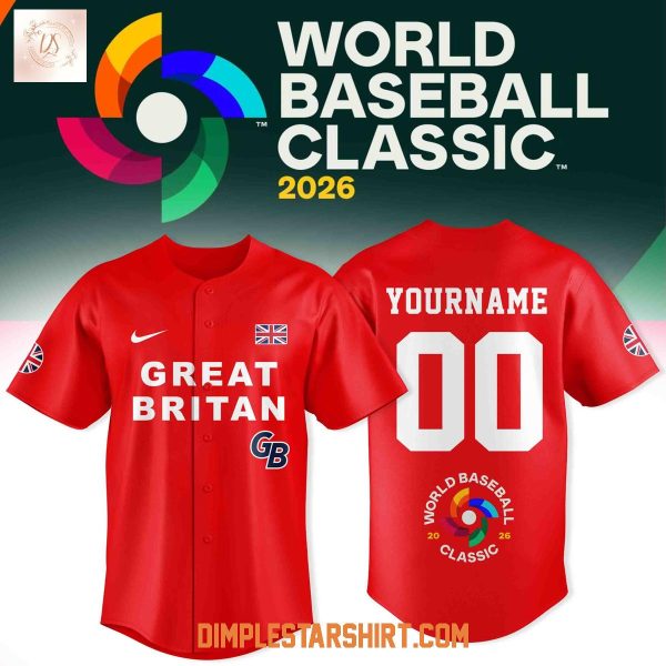 Great Britain Baseball 2026 World Baseball Jersey