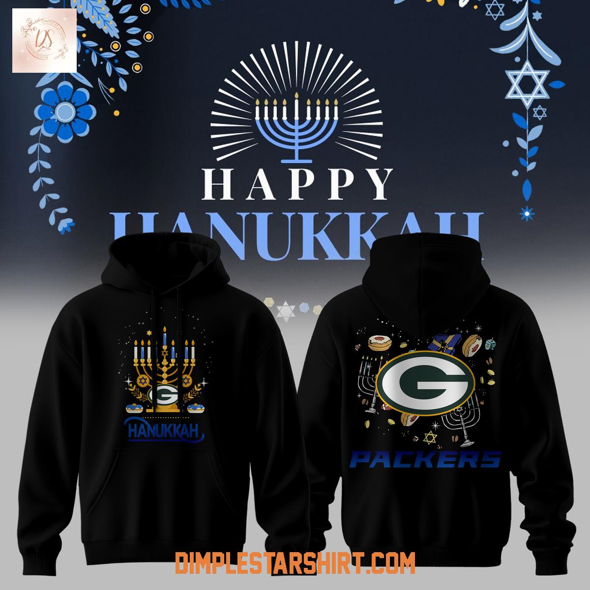 Green Bay Packers Happy Hanukkah Hoodie T-Shirt Green Bay Packers Happy Hanukkah Hoodie T-Shirt