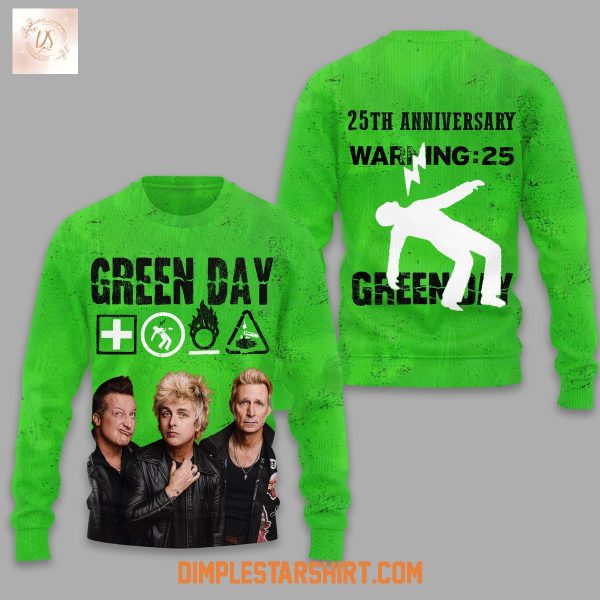 Green Day 25th Anniversary Warning 25 Hoodie T Shirt
