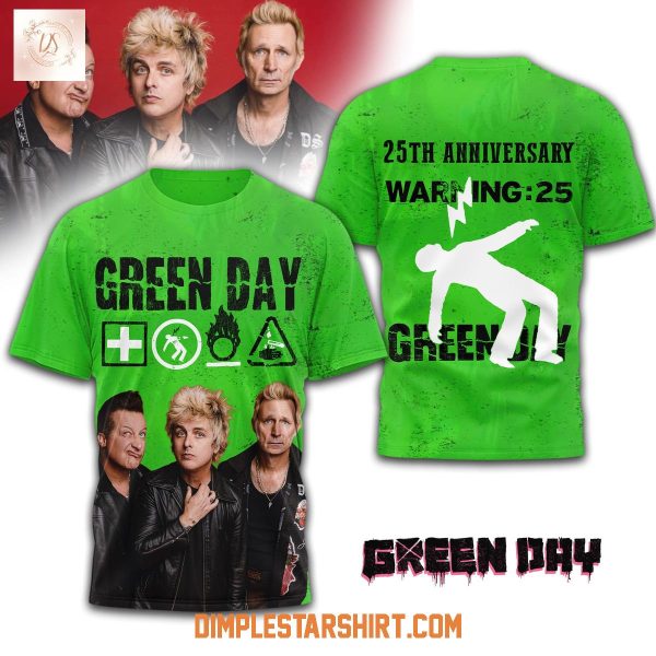 Green Day 25th Anniversary Warning 25 Hoodie T Shirt
