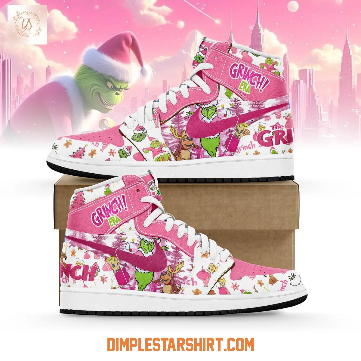 Grinch x Christmas Pink Era Air Jordan 1 Shoes Grinch x Christmas Pink Era Air Jordan 1 Shoes