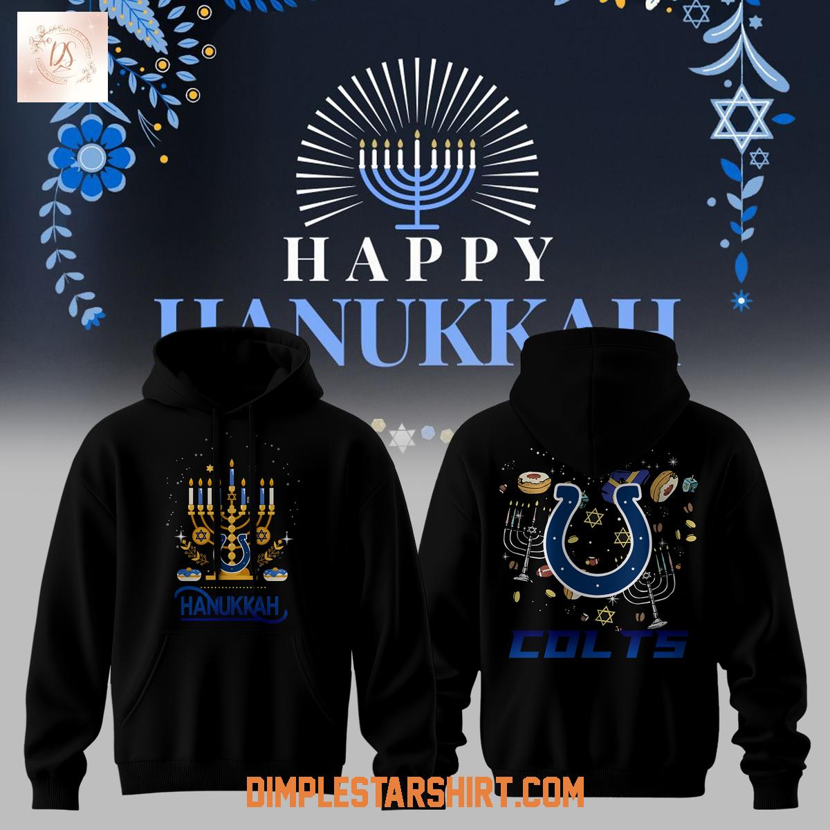 Indianapolis Colts Happy Hanukkah Hoodie T-Shirt Indianapolis Colts Happy Hanukkah Hoodie T-Shirt