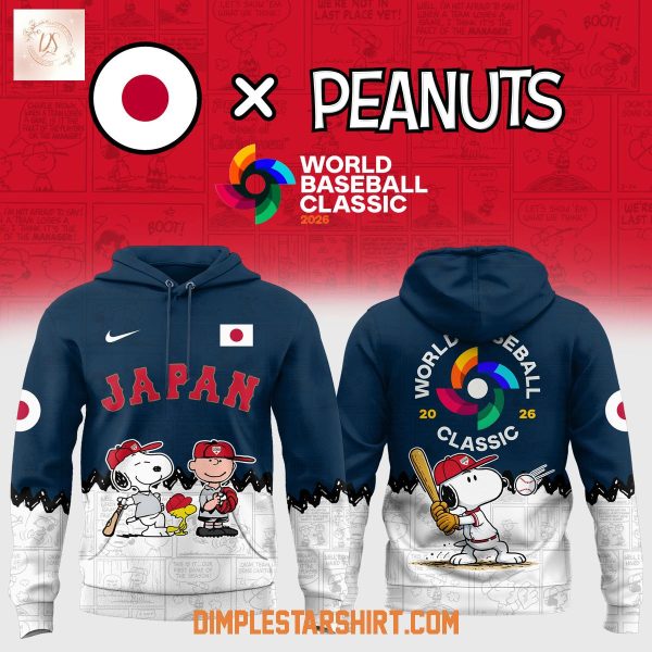 Japan Baseball x Snoopy Peanuts 2026 World Baseball Hoodie T Shirt