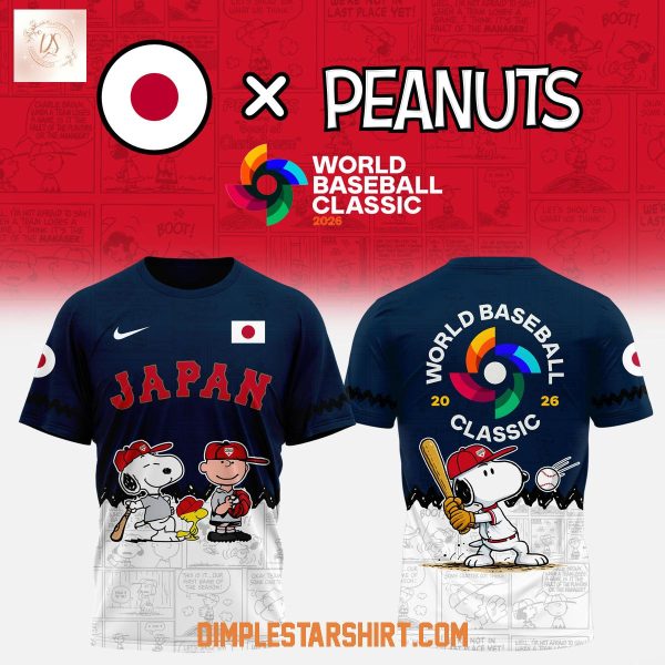 Japan Baseball x Snoopy Peanuts 2026 World Baseball Hoodie T Shirt