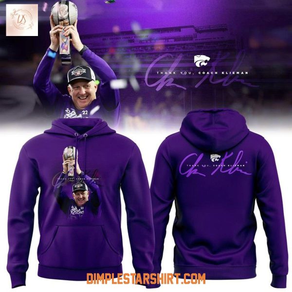 Kansas State Wildcats Thank You Coach Klieman Hoodie Shirt