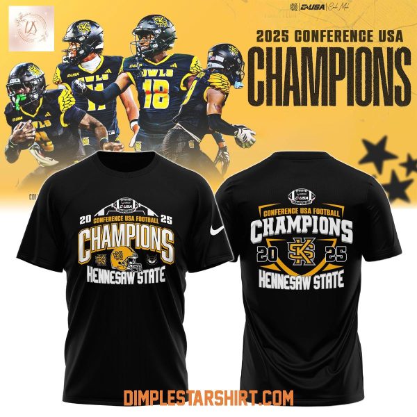 Kennesaw State Owls C USA Football Conference Champions 2025 Hoodie Shirt