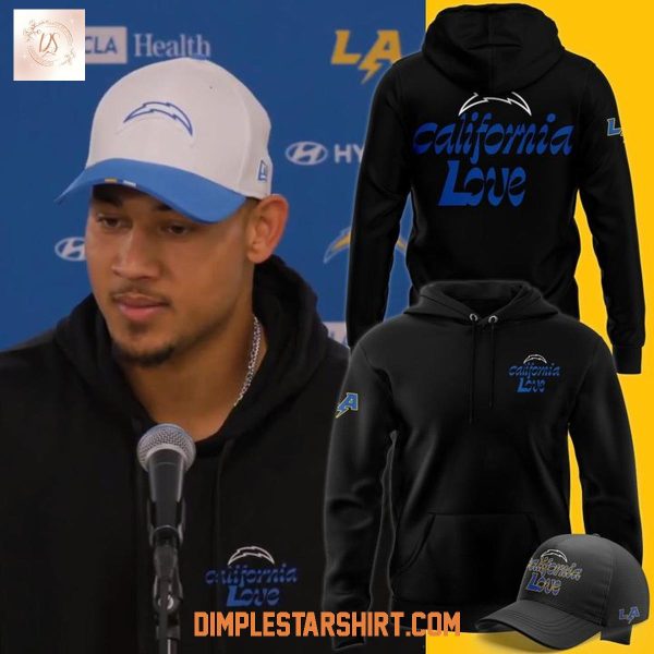 Los Angeles Chargers Black California Love Hoodie Shirt
