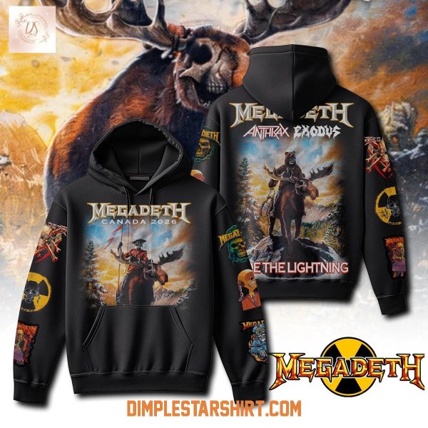 Megadeth x Canada Tour Ride The Lightning 2026 Hoodie Shirt