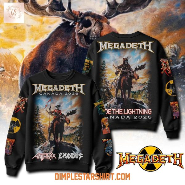 Megadeth x Canada Tour Ride The Lightning 2026 Hoodie Shirt
