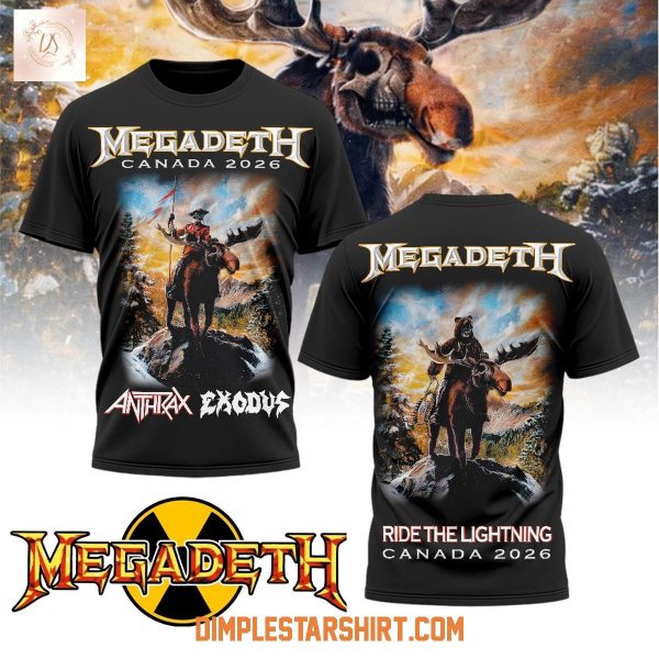 Megadeth x Canada Tour Ride The Lightning 2026 Hoodie Shirt