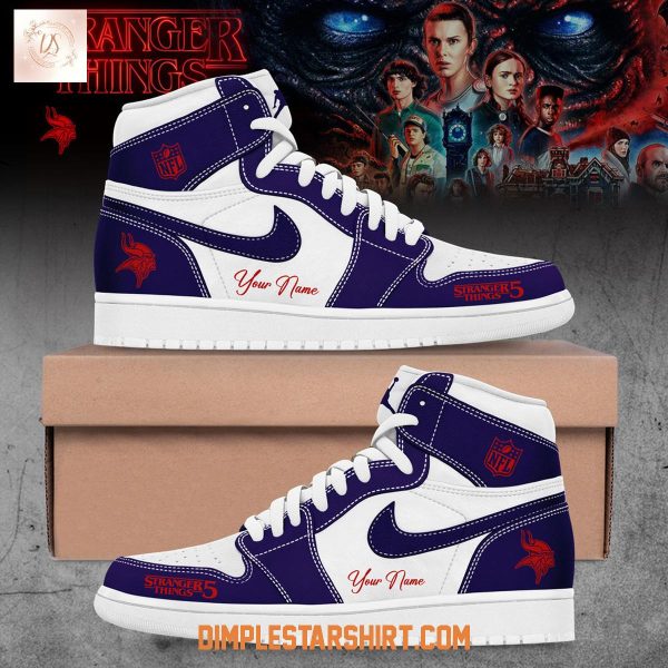 Minnesota Vikings Stranger Things Air Jordan 1 Shoes