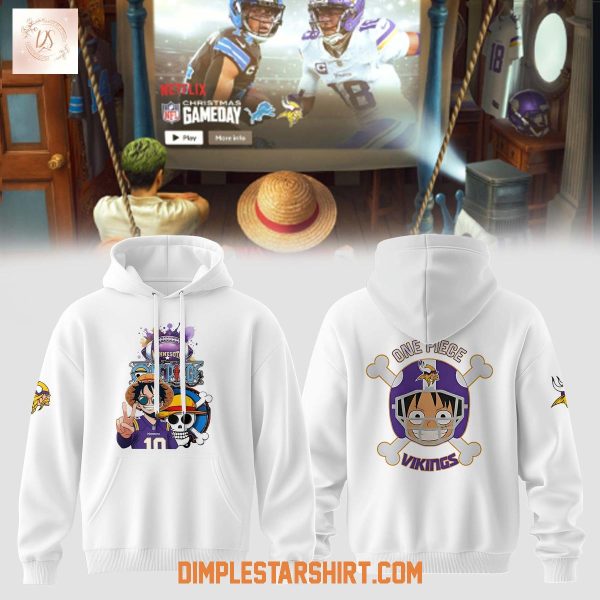 Minnesota Vikings x One Piece Skol Straw Hat Hoodie T Shirt