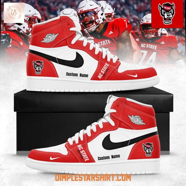 NC State Wolfpack 2025 Gasparilla Bowl Champions Air Jordan 1 Shoes
