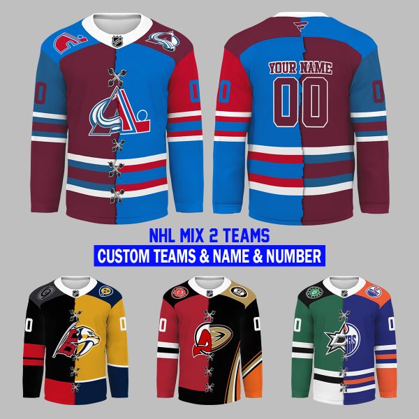 NHL Mix 2 Team Home Hockey Jersey