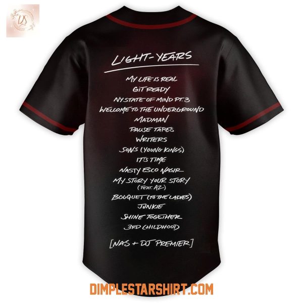 Nas DJ Premier Light Years Baseball Jersey