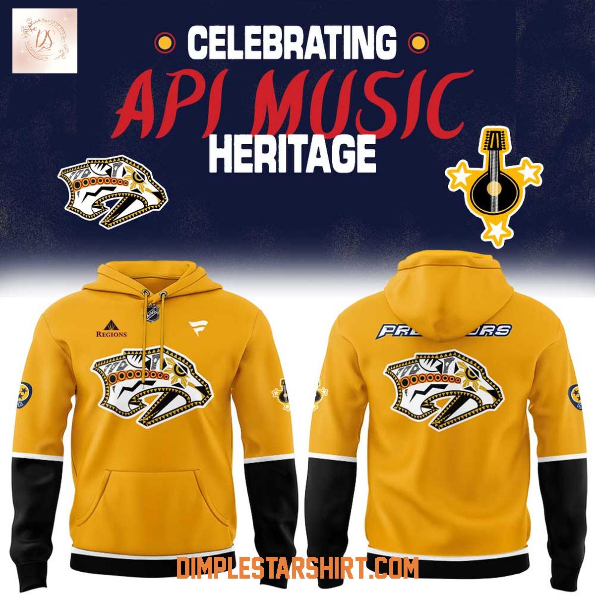 Nashville Predators Celebrate API Music Heritage Night Hoodie Shirt Nashville Predators Celebrate API Music Heritage Night Hoodie Shirt