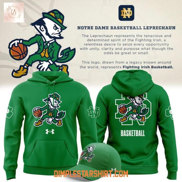 Notre Dame Fighting Irish Under Armour Basketball Leprechaun Rival Hoodie Shirt