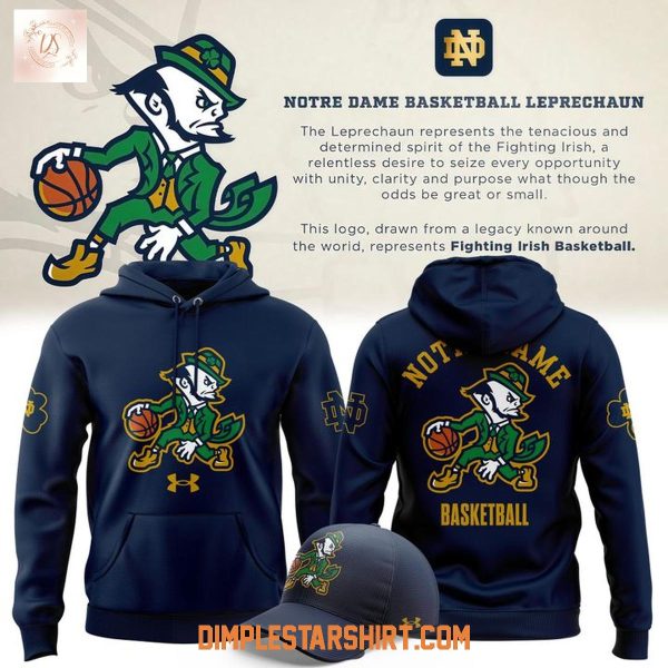 Notre Dame Fighting Irish Under Armour Basketball Leprechaun Rival Hoodie Shirt