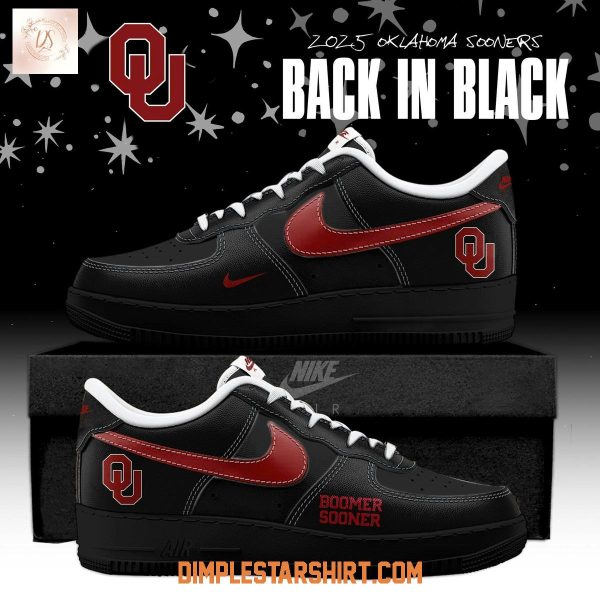 Oklahoma Sooners Back In Black Air Force 1 Shoes