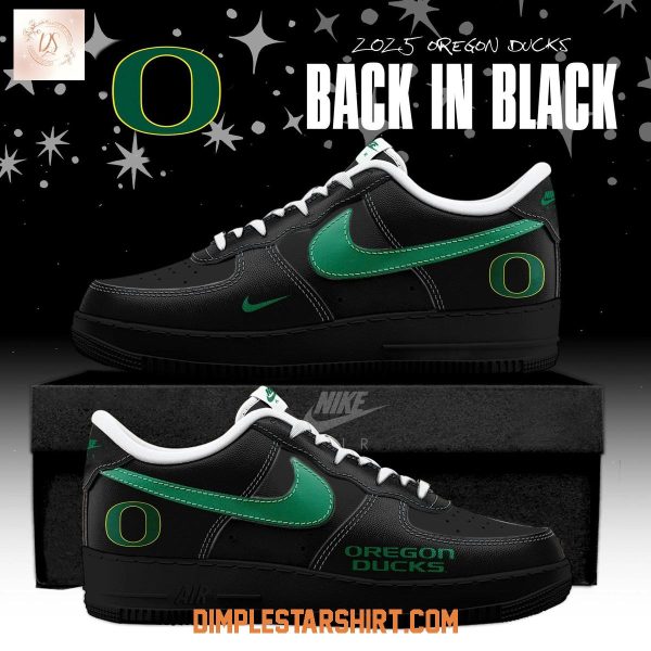 Oregon Ducks Back In Black Air Force 1 Shoes