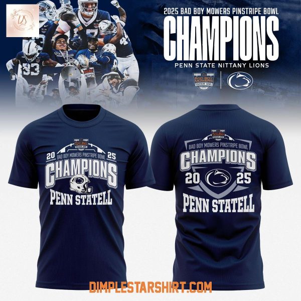 Penn State Nittany Lions 2025 Bad Boy Mowers Pinstripe Bowl Champions Hoodie