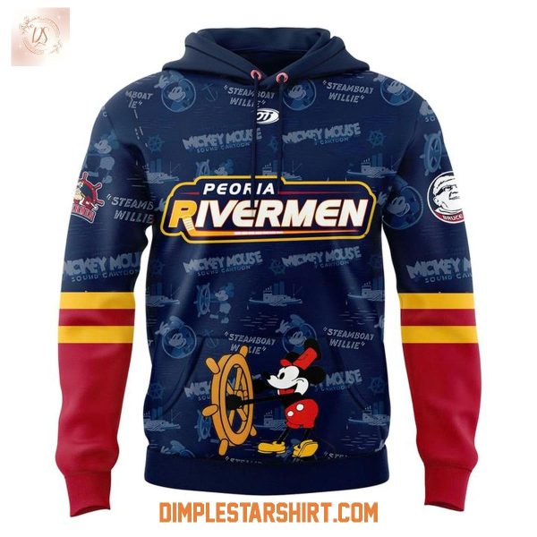 Peoria Rivermen Mickey Mouse Disney Jersey Night Hoodie Shirt