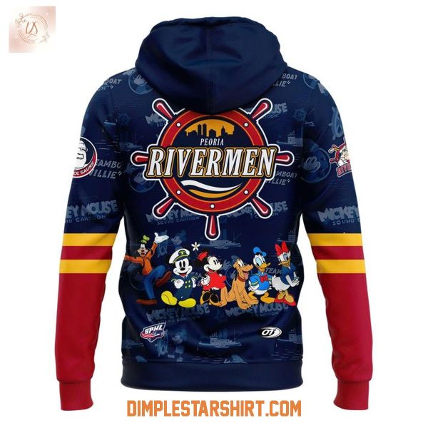 Peoria Rivermen Mickey Mouse Disney Jersey Night Hoodie Shirt