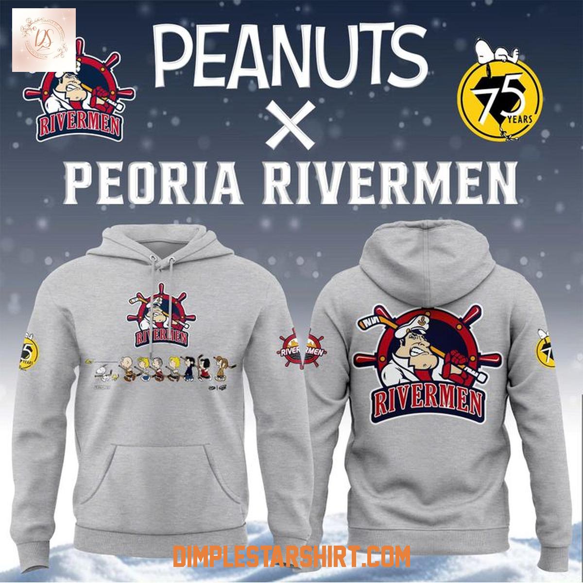 Peoria Rivermen Snoopy Peanuts 2025 Hoodie Shirt Peoria Rivermen Snoopy Peanuts 2025 Hoodie Shirt