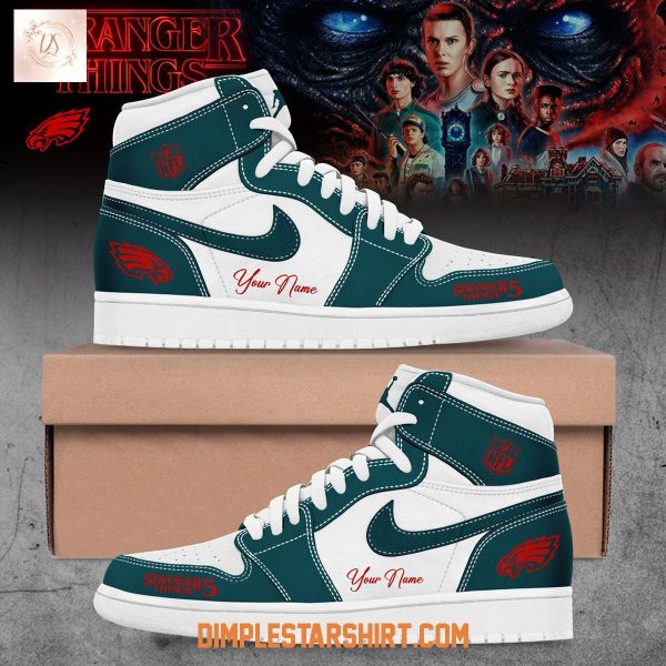Philadelphia Eagles Stranger Things Air Jordan 1 Shoes