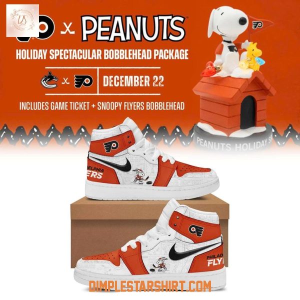 Philadelphia Flyers Anime Night x Peanuts Air Jordan 1 Shoes
