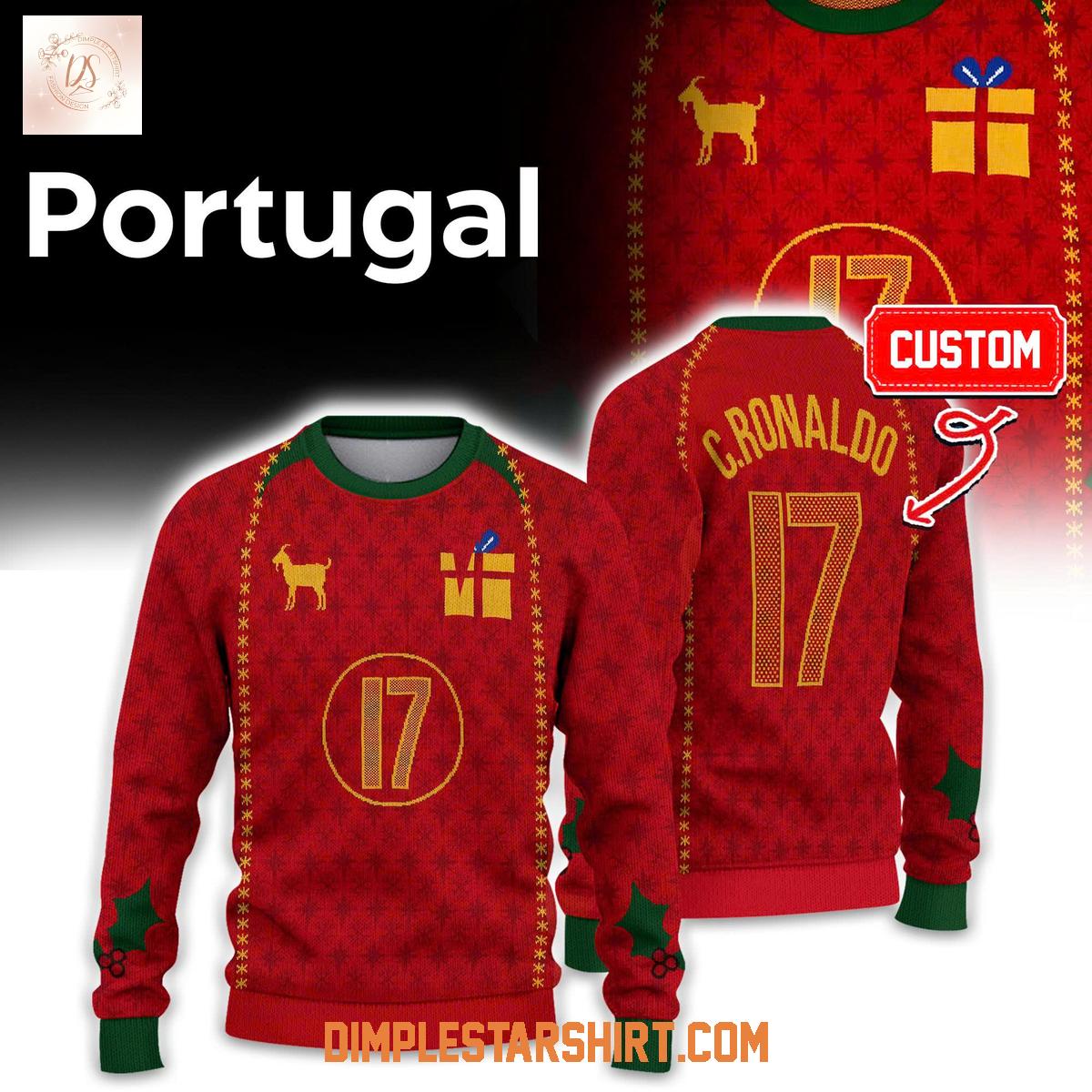 Portugal C.Ronaldo Christmas Ugly Sweater Portugal C.Ronaldo Christmas Ugly Sweater