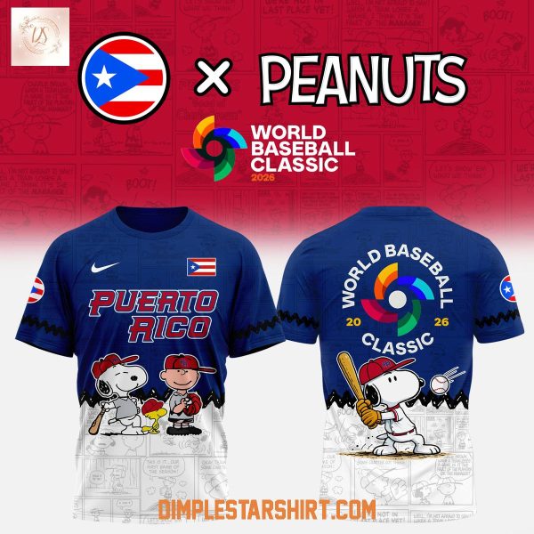 Puerto Rico x Snoopy Peanuts 2026 World Baseball Hoodie T Shirt