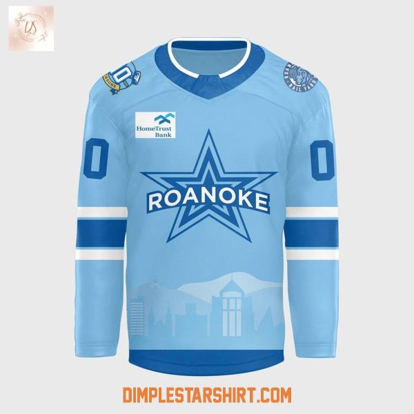 Roanoke Rail Yard Dawgs Jersey Rafler Light Blue 2026 Hockey Jersey