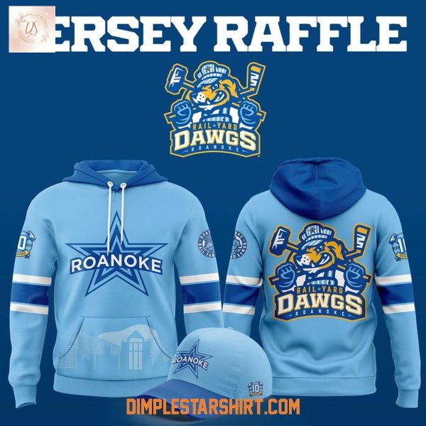 Roanoke Rail Yard Dawgs Jersey Rafler Light Blue 2026 Hoodie Shirt
